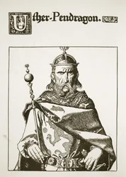 ユーサーペンドラゴン、「アーサー王と騎士の物語」、1903年のイラスト